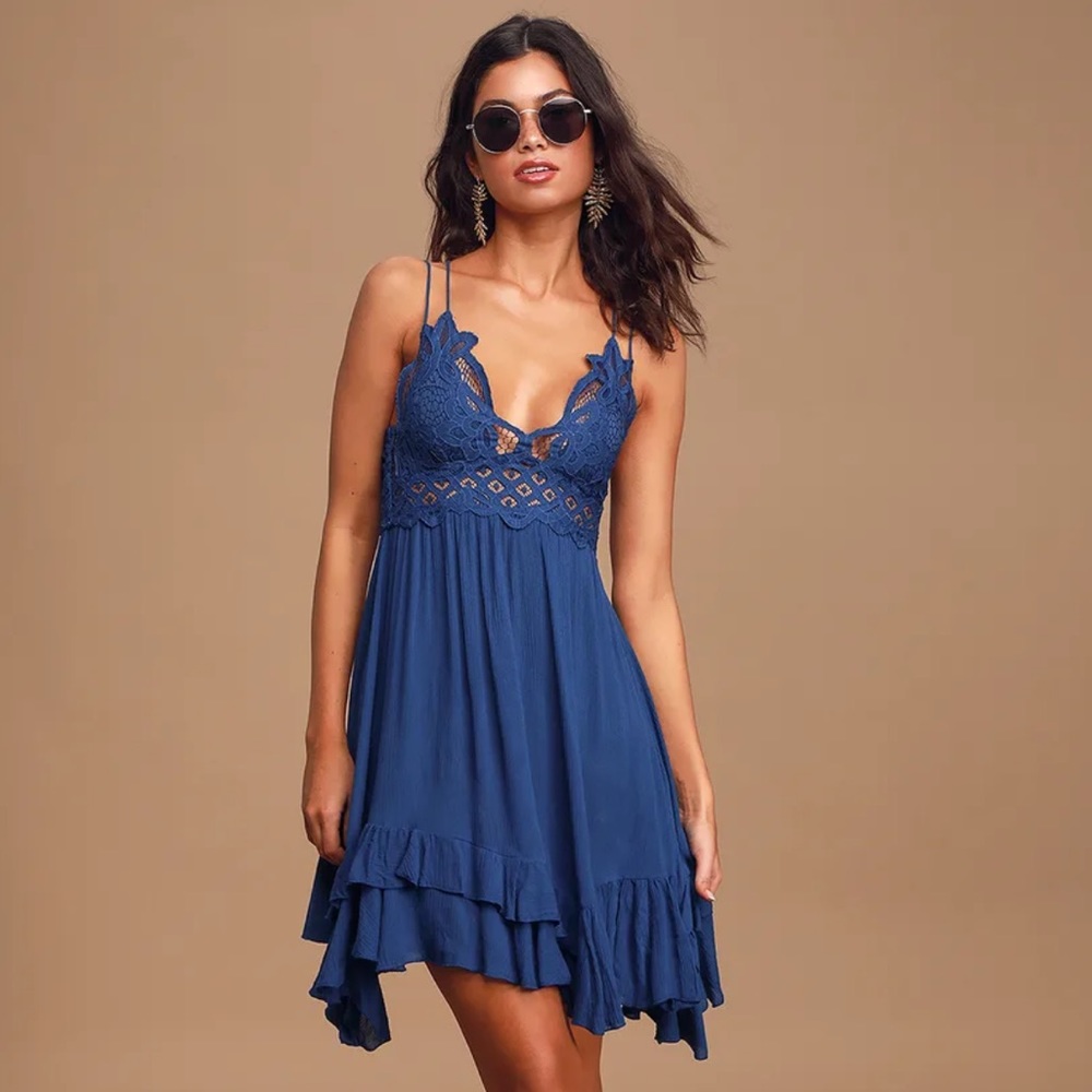 Free People Adela Slip Lace Dress